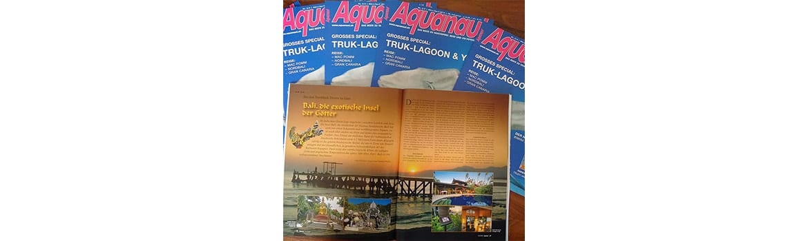 Reportage über Nord Bali im Tauchermagazin Aquanaut